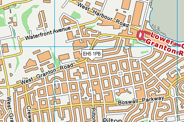 EH5 1PB map - OS VectorMap District (Ordnance Survey)