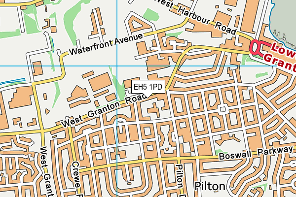 EH5 1PD map - OS VectorMap District (Ordnance Survey)