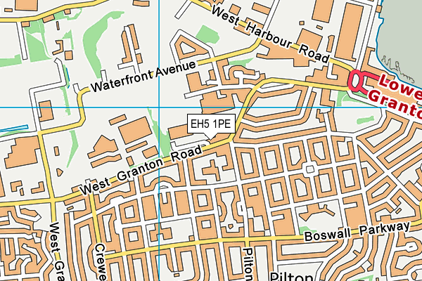 EH5 1PE map - OS VectorMap District (Ordnance Survey)