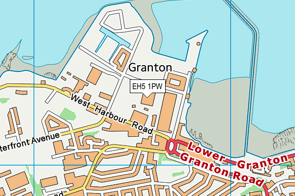 EH5 1PW map - OS VectorMap District (Ordnance Survey)