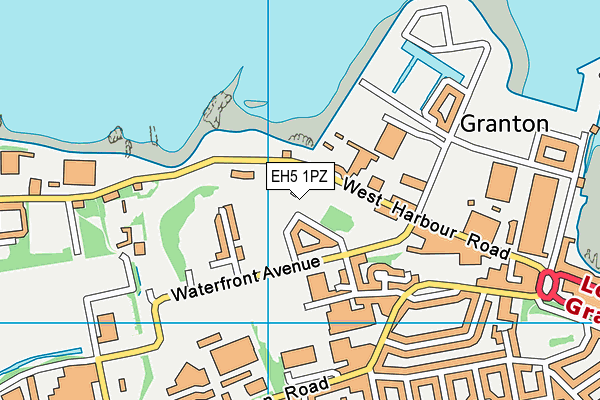 EH5 1PZ map - OS VectorMap District (Ordnance Survey)