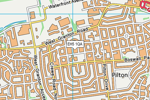 EH5 1QA map - OS VectorMap District (Ordnance Survey)