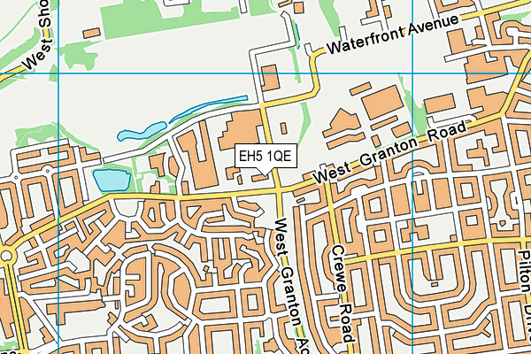 EH5 1QE map - OS VectorMap District (Ordnance Survey)