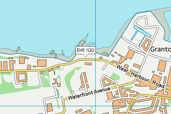 EH5 1QG map - OS VectorMap District (Ordnance Survey)