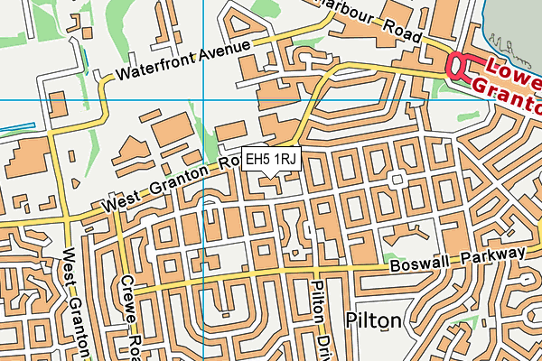 EH5 1RJ map - OS VectorMap District (Ordnance Survey)