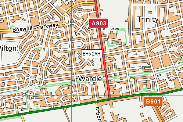 EH5 2AH map - OS VectorMap District (Ordnance Survey)