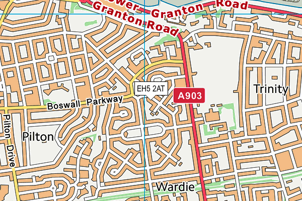 EH5 2AT map - OS VectorMap District (Ordnance Survey)