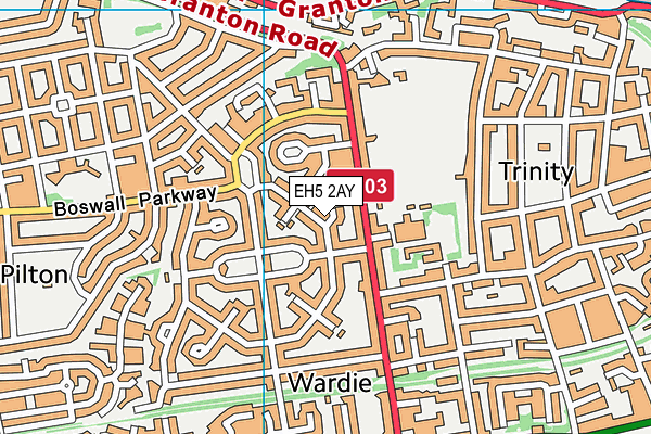 EH5 2AY map - OS VectorMap District (Ordnance Survey)