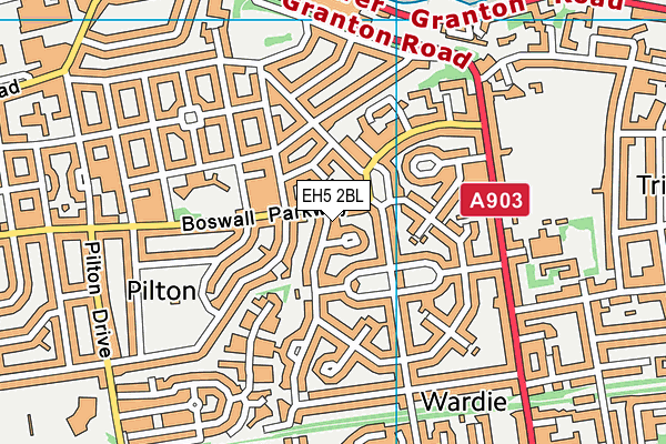 EH5 2BL map - OS VectorMap District (Ordnance Survey)