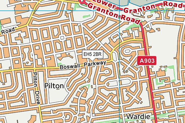 EH5 2BR map - OS VectorMap District (Ordnance Survey)