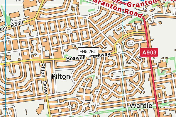 EH5 2BU map - OS VectorMap District (Ordnance Survey)