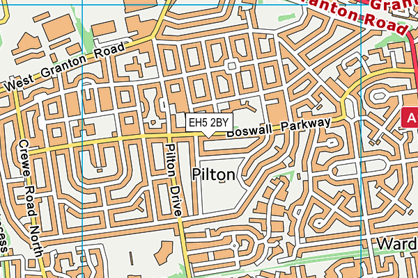 EH5 2BY map - OS VectorMap District (Ordnance Survey)