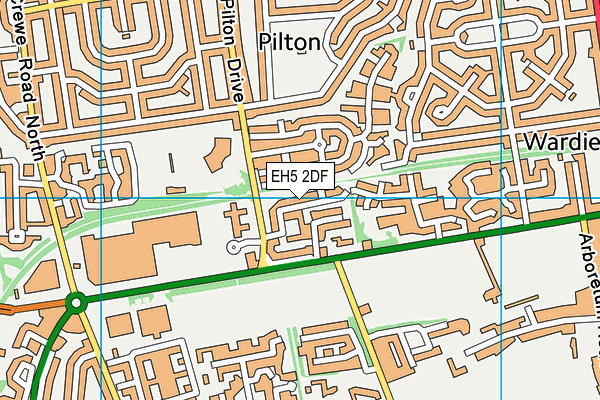 EH5 2DF map - OS VectorMap District (Ordnance Survey)