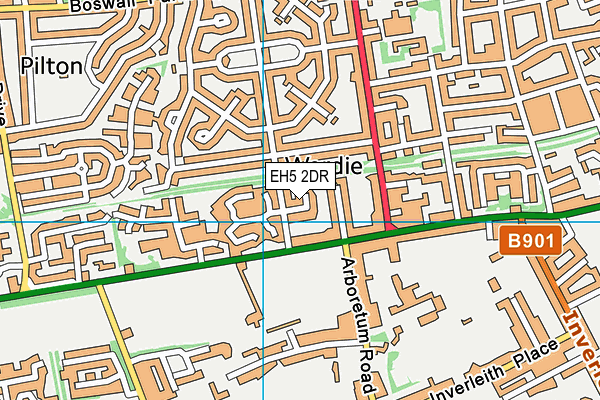 EH5 2DR map - OS VectorMap District (Ordnance Survey)