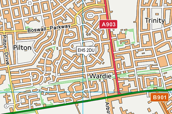 EH5 2DU map - OS VectorMap District (Ordnance Survey)