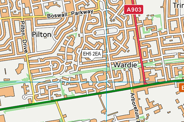 EH5 2EA map - OS VectorMap District (Ordnance Survey)