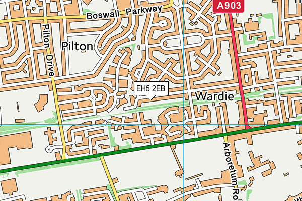 EH5 2EB map - OS VectorMap District (Ordnance Survey)