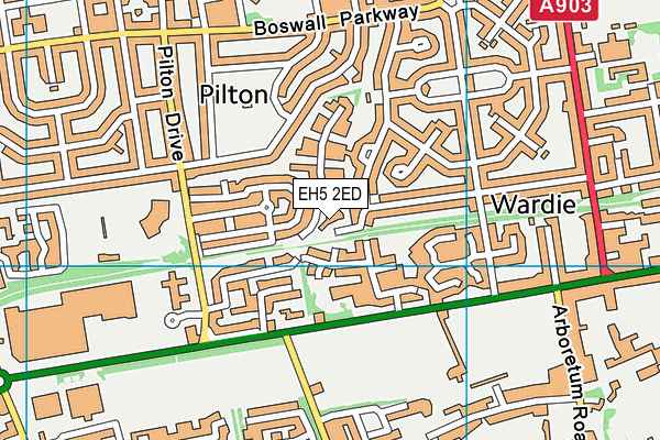 EH5 2ED map - OS VectorMap District (Ordnance Survey)