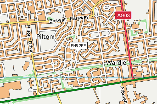 EH5 2EE map - OS VectorMap District (Ordnance Survey)