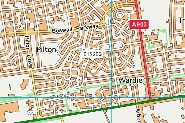 EH5 2EG map - OS VectorMap District (Ordnance Survey)