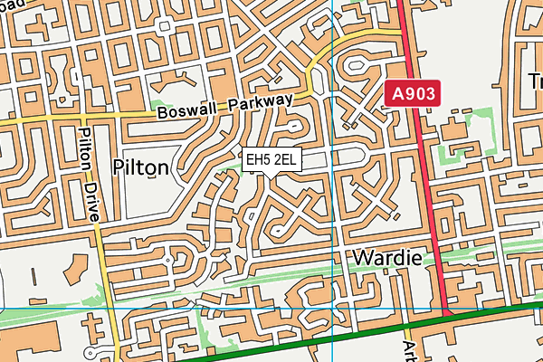 EH5 2EL map - OS VectorMap District (Ordnance Survey)