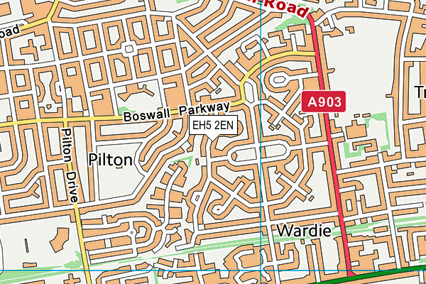 EH5 2EN map - OS VectorMap District (Ordnance Survey)