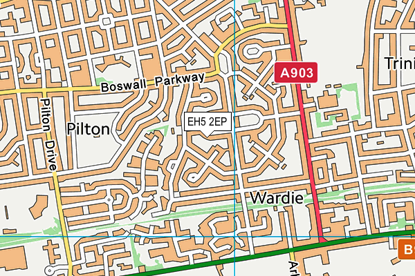 EH5 2EP map - OS VectorMap District (Ordnance Survey)