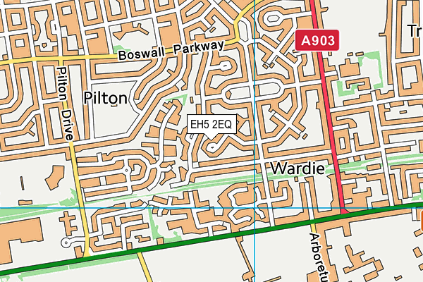 EH5 2EQ map - OS VectorMap District (Ordnance Survey)