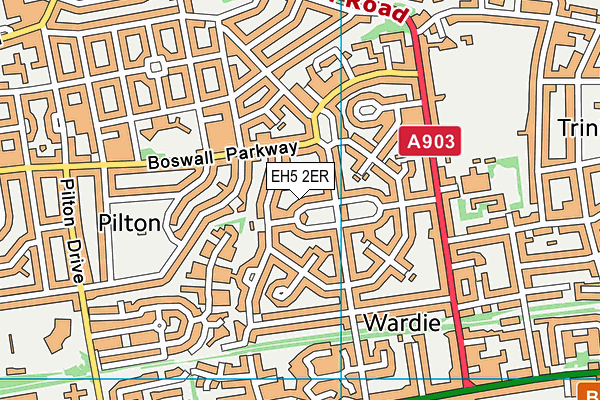 EH5 2ER map - OS VectorMap District (Ordnance Survey)