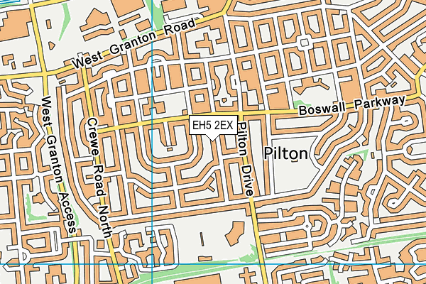 EH5 2EX map - OS VectorMap District (Ordnance Survey)