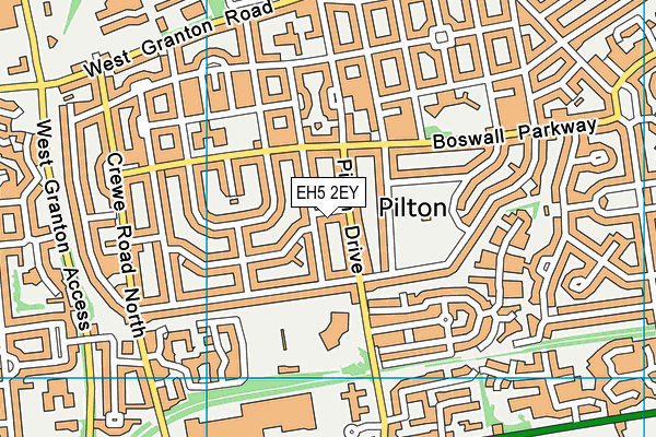 EH5 2EY map - OS VectorMap District (Ordnance Survey)