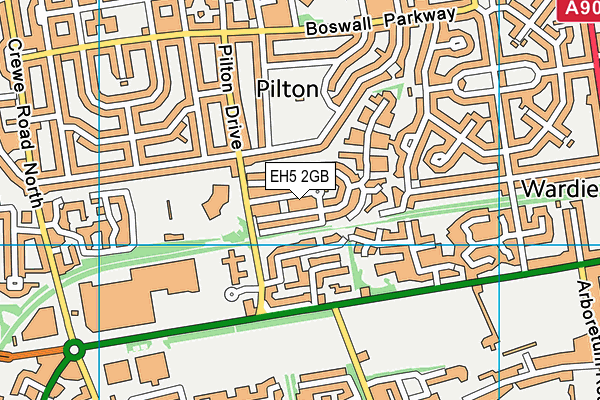 EH5 2GB map - OS VectorMap District (Ordnance Survey)