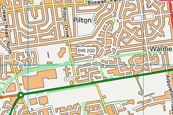 EH5 2GD map - OS VectorMap District (Ordnance Survey)