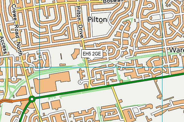 EH5 2GE map - OS VectorMap District (Ordnance Survey)