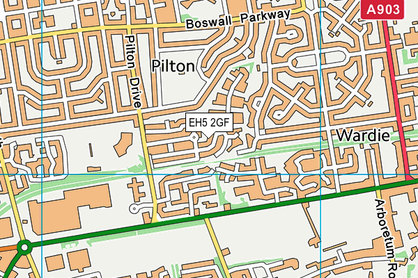 EH5 2GF map - OS VectorMap District (Ordnance Survey)