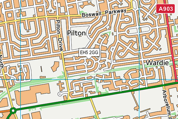 EH5 2GG map - OS VectorMap District (Ordnance Survey)