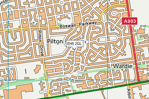 EH5 2GL map - OS VectorMap District (Ordnance Survey)