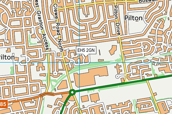 EH5 2GN map - OS VectorMap District (Ordnance Survey)