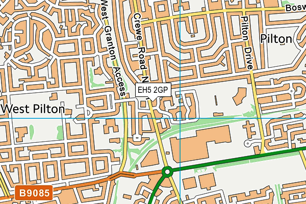 EH5 2GP map - OS VectorMap District (Ordnance Survey)