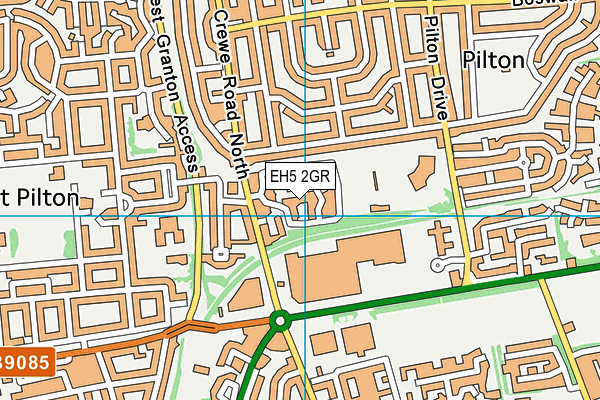 EH5 2GR map - OS VectorMap District (Ordnance Survey)