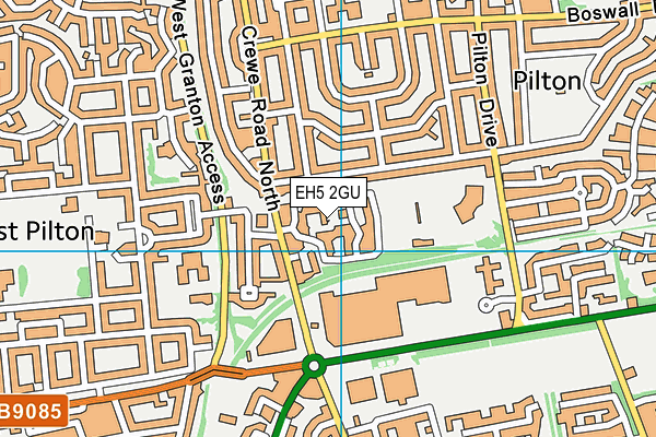 EH5 2GU map - OS VectorMap District (Ordnance Survey)