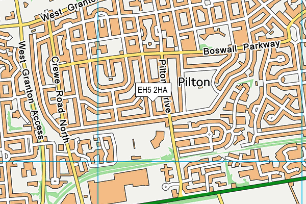 EH5 2HA map - OS VectorMap District (Ordnance Survey)