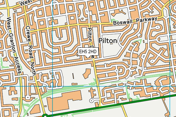 EH5 2HD map - OS VectorMap District (Ordnance Survey)