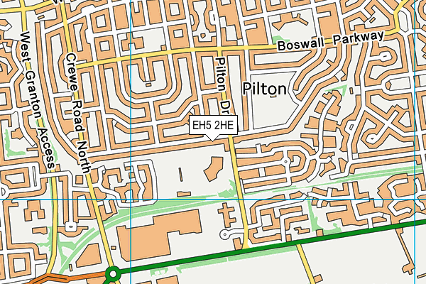 EH5 2HE map - OS VectorMap District (Ordnance Survey)
