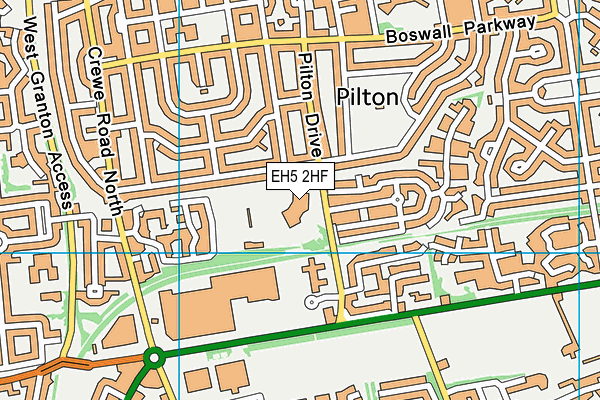 EH5 2HF map - OS VectorMap District (Ordnance Survey)