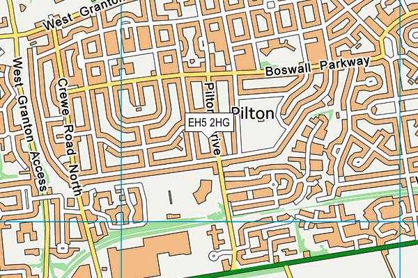 EH5 2HG map - OS VectorMap District (Ordnance Survey)