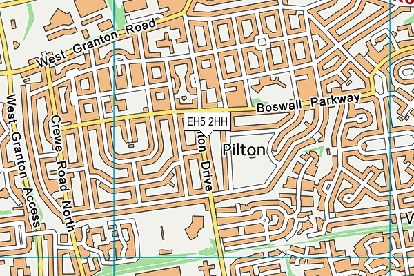 EH5 2HH map - OS VectorMap District (Ordnance Survey)
