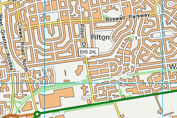 EH5 2HL map - OS VectorMap District (Ordnance Survey)