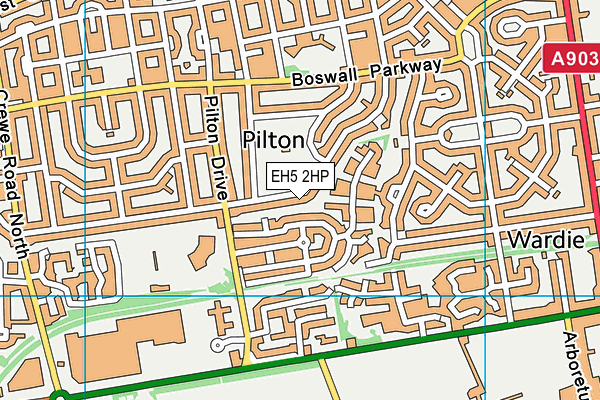 EH5 2HP map - OS VectorMap District (Ordnance Survey)