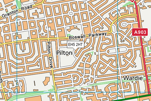 EH5 2HT map - OS VectorMap District (Ordnance Survey)